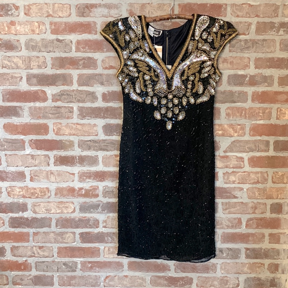 Carina Vintage NWT sequin/beaded evening dress size S